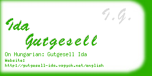 ida gutgesell business card